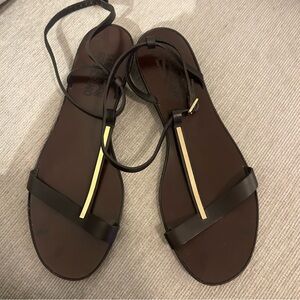 Ferragamo Brown Leather Sandals size 10